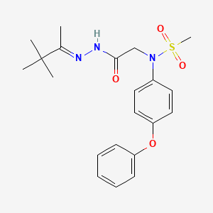 N-({N'-[(2E)-3,3-Dimethylbutan-2-ylidene]hydrazinecarbonyl}methyl)-N-(4-phenoxyphenyl)methanesulfonamide