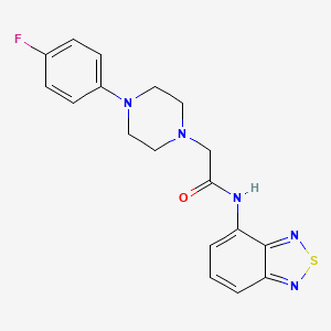 molecular formula C18H18FN5OS B11114508 N-(2,1,3-benzothiadiazol-4-yl)-2-[4-(4-fluorophenyl)piperazin-1-yl]acetamide 