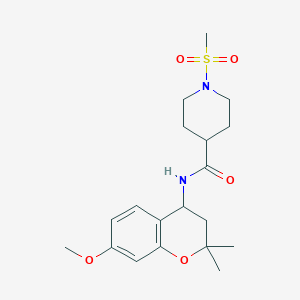 N-(7-methoxy-2,2-dimethyl-3,4-dihydro-2H-chromen-4-yl)-1-(methylsulfonyl)piperidine-4-carboxamide