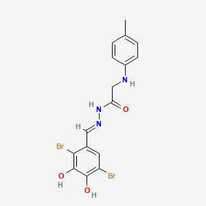 N'-[(E)-(2,5-Dibromo-3,4-dihydroxyphenyl)methylene]-2-[(4-methylphenyl)amino]acetohydrazide