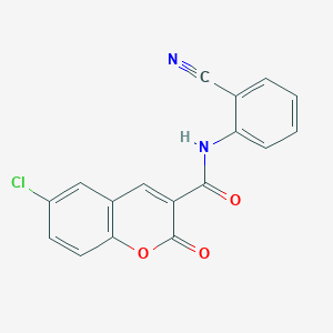 6-chloro-N-(2-cyanophenyl)-2-oxo-2H-chromene-3-carboxamide