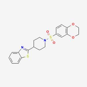 2-[1-(2,3-Dihydro-benzo[1,4]dioxine-6-sulfonyl)-piperidin-4-yl]-benzothiazole