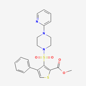 Methyl 4-phenyl-3-{[4-(pyridin-2-yl)piperazin-1-yl]sulfonyl}thiophene-2-carboxylate