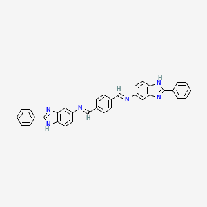 N,N'-[benzene-1,4-diyldi(E)methylylidene]bis(2-phenyl-1H-benzimidazol-5-amine)