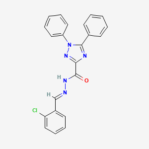 molecular formula C22H16ClN5O B11114612 N'-[(E)-(2-chlorophenyl)methylidene]-1,5-diphenyl-1H-1,2,4-triazole-3-carbohydrazide 