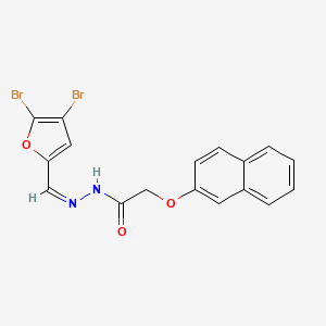 molecular formula C17H12Br2N2O3 B11114632 N'-(4,5-Dibromofurfurylidene)-2-(2-naphthyloxy)acethydrazide 