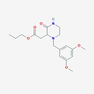 Propyl [1-(3,5-dimethoxybenzyl)-3-oxopiperazin-2-yl]acetate