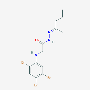 N'-[(2E)-2-Pentanylidene]-2-[(2,4,5-tribromophenyl)amino]acetohydrazide