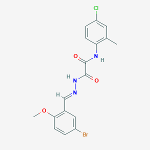 2-[(2E)-2-(5-bromo-2-methoxybenzylidene)hydrazinyl]-N-(4-chloro-2-methylphenyl)-2-oxoacetamide