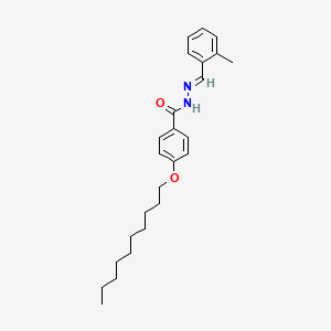 molecular formula C25H34N2O2 B11114697 4-(decyloxy)-N'-[(E)-(2-methylphenyl)methylidene]benzohydrazide 