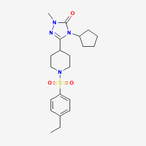 4-cyclopentyl-3-(1-((4-ethylphenyl)sulfonyl)piperidin-4-yl)-1-methyl-1H-1,2,4-triazol-5(4H)-one