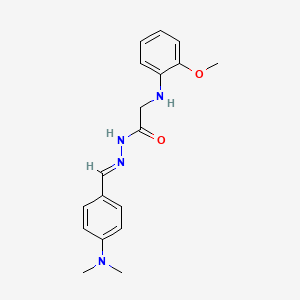 molecular formula C18H22N4O2 B11114731 N'-[(E)-[4-(Dimethylamino)phenyl]methylidene]-2-[(2-methoxyphenyl)amino]acetohydrazide 