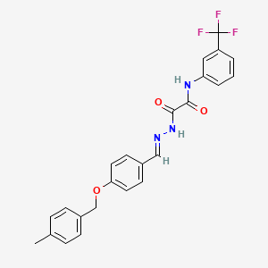 2-[(2E)-2-{4-[(4-methylbenzyl)oxy]benzylidene}hydrazinyl]-2-oxo-N-[3-(trifluoromethyl)phenyl]acetamide