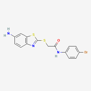 2-[(6-amino-1,3-benzothiazol-2-yl)sulfanyl]-N-(4-bromophenyl)acetamide