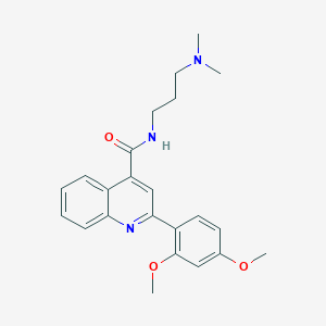 molecular formula C23H27N3O3 B11114784 2-(2,4-dimethoxyphenyl)-N-[3-(dimethylamino)propyl]quinoline-4-carboxamide 