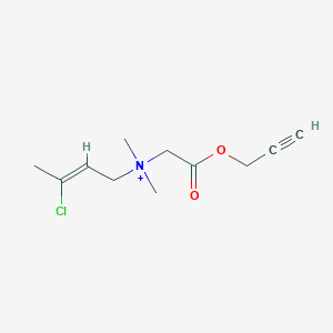 molecular formula C11H17ClNO2+ B11114794 (2Z)-3-chloro-N,N-dimethyl-N-[2-oxo-2-(prop-2-yn-1-yloxy)ethyl]but-2-en-1-aminium 