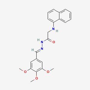 molecular formula C22H23N3O4 B11114805 2-(naphthalen-1-ylamino)-N'-[(E)-(3,4,5-trimethoxyphenyl)methylidene]acetohydrazide (non-preferred name) 