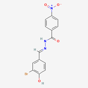 molecular formula C14H10BrN3O4 B11114806 N'-[(E)-(3-bromo-4-hydroxyphenyl)methylidene]-4-nitrobenzohydrazide 