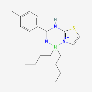 molecular formula C19H28BN3S B11114837 dibutyl[4-methyl-N'-(1,3-thiazol-2-yl-kappaN)benzenecarboximidamidato-kappaN]boron 