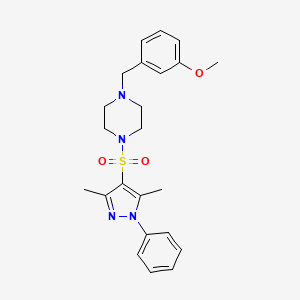 1-[(3,5-dimethyl-1-phenyl-1H-pyrazol-4-yl)sulfonyl]-4-(3-methoxybenzyl)piperazine