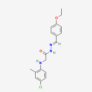 2-[(4-chloro-2-methylphenyl)amino]-N'-[(E)-(4-ethoxyphenyl)methylidene]acetohydrazide (non-preferred name)