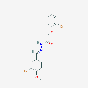 N'-[(E)-(3-bromo-4-methoxyphenyl)methylidene]-2-(2-bromo-4-methylphenoxy)acetohydrazide