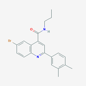 molecular formula C21H21BrN2O B11114904 6-bromo-2-(3,4-dimethylphenyl)-N-propylquinoline-4-carboxamide 