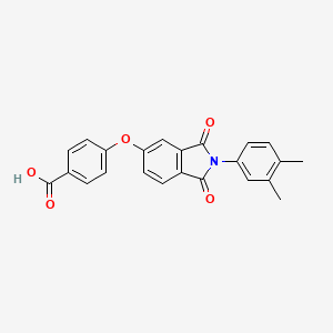 molecular formula C23H17NO5 B11114905 4-{[2-(3,4-dimethylphenyl)-1,3-dioxo-2,3-dihydro-1H-isoindol-5-yl]oxy}benzoic acid 