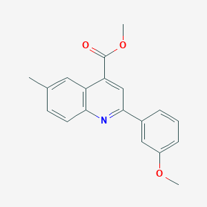 molecular formula C19H17NO3 B11114912 Methyl 2-(3-methoxyphenyl)-6-methylquinoline-4-carboxylate 