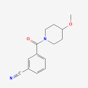 molecular formula C14H16N2O2 B11114929 3-(4-Methoxypiperidine-1-carbonyl)benzonitrile 