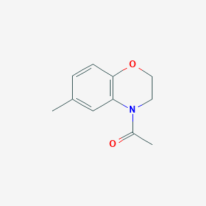 molecular formula C11H13NO2 B11114935 1-(6-Methyl-2,3-dihydro-4H-1,4-benzoxazin-4-yl)ethan-1-one CAS No. 71472-53-2