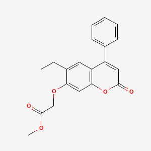 molecular formula C20H18O5 B11114949 methyl [(6-ethyl-2-oxo-4-phenyl-2H-chromen-7-yl)oxy]acetate 