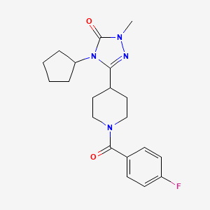 4-cyclopentyl-3-(1-(4-fluorobenzoyl)piperidin-4-yl)-1-methyl-1H-1,2,4-triazol-5(4H)-one