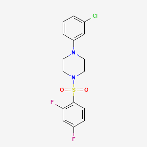 1-(3-Chlorophenyl)-4-[(2,4-difluorophenyl)sulfonyl]piperazine