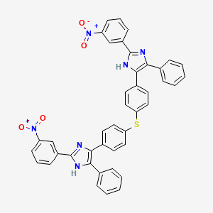 molecular formula C42H28N6O4S B11114975 2-(3-nitrophenyl)-4-[4-({4-[2-(3-nitrophenyl)-4-phenyl-1H-imidazol-5-yl]phenyl}sulfanyl)phenyl]-5-phenyl-1H-imidazole 