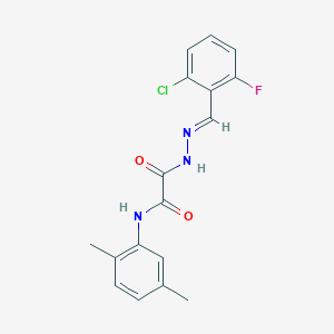 2-[(2E)-2-(2-chloro-6-fluorobenzylidene)hydrazinyl]-N-(2,5-dimethylphenyl)-2-oxoacetamide