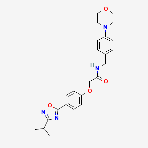 N-[4-(morpholin-4-yl)benzyl]-2-{4-[3-(propan-2-yl)-1,2,4-oxadiazol-5-yl]phenoxy}acetamide