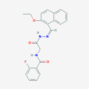 N-({N'-[(Z)-(2-Ethoxynaphthalen-1-YL)methylidene]hydrazinecarbonyl}methyl)-2-fluorobenzamide