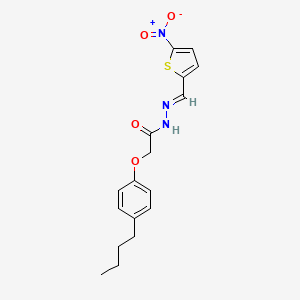 2-(4-butylphenoxy)-N'-[(E)-(5-nitrothiophen-2-yl)methylidene]acetohydrazide