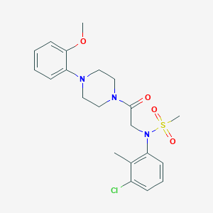 N-(3-chloro-2-methylphenyl)-N-{2-[4-(2-methoxyphenyl)piperazin-1-yl]-2-oxoethyl}methanesulfonamide