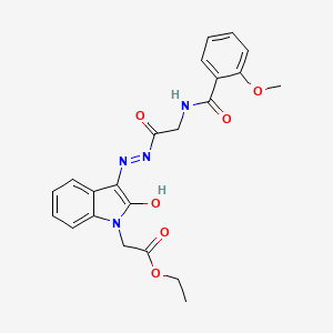 ethyl {(3Z)-3-[2-({[(2-methoxyphenyl)carbonyl]amino}acetyl)hydrazinylidene]-2-oxo-2,3-dihydro-1H-indol-1-yl}acetate