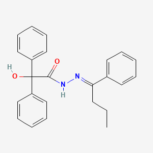 2-hydroxy-2,2-diphenyl-N'-[(1E)-1-phenylbutylidene]acetohydrazide