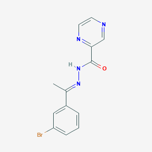 N'-[(1E)-1-(3-bromophenyl)ethylidene]pyrazine-2-carbohydrazide