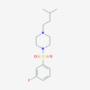 1-[(3-Fluorophenyl)sulfonyl]-4-(3-methylbutyl)piperazine