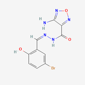 molecular formula C10H8BrN5O3 B11115177 4-amino-N'-[(Z)-(5-bromo-2-hydroxyphenyl)methylidene]-1,2,5-oxadiazole-3-carbohydrazide 