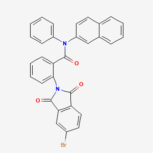 molecular formula C31H19BrN2O3 B11115178 2-(5-bromo-1,3-dioxo-1,3-dihydro-2H-isoindol-2-yl)-N-(naphthalen-2-yl)-N-phenylbenzamide 