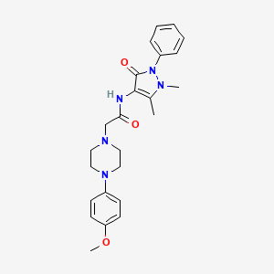 N-(1,5-dimethyl-3-oxo-2-phenyl-2,3-dihydro-1H-pyrazol-4-yl)-2-[4-(4-methoxyphenyl)piperazin-1-yl]acetamide