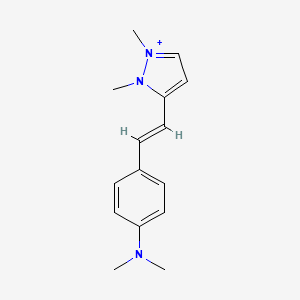 molecular formula C15H20N3+ B11115204 5-{(E)-2-[4-(dimethylamino)phenyl]ethenyl}-1,2-dimethyl-1H-pyrazol-2-ium 