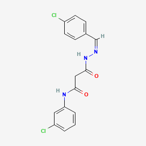 3-[(2Z)-2-(4-chlorobenzylidene)hydrazinyl]-N-(3-chlorophenyl)-3-oxopropanamide