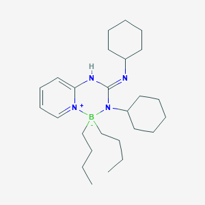 Dibutyl[1,3-dicyclohexyl-2-(2-pyridinyl-kappan)guanidinato-kappan]boron